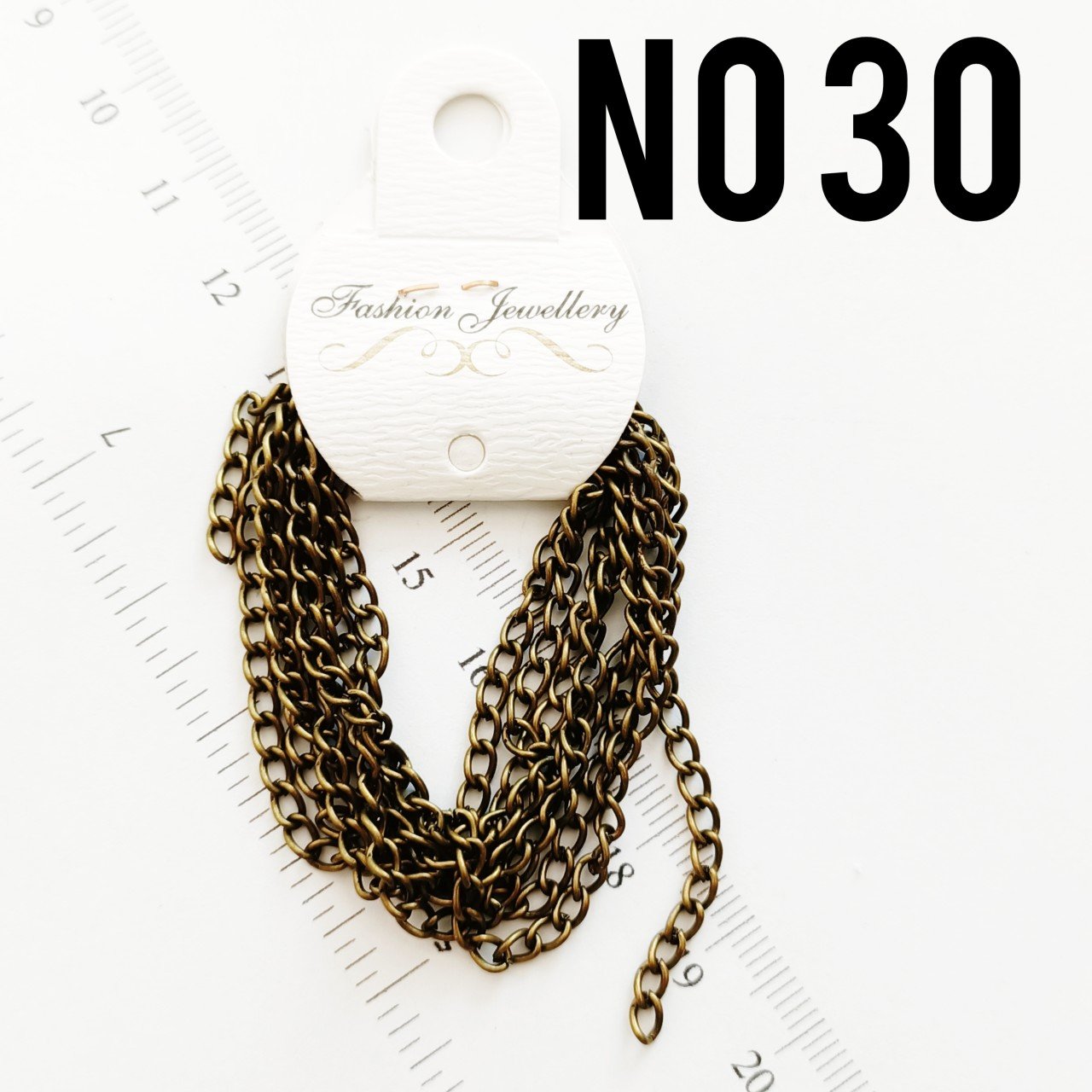 No : 030 Antik Yeşil Renk Uzatma Zinciri 2.5 * 3.5 mm