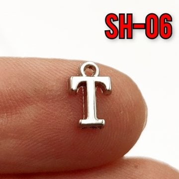 SH-06 Rodyum Kaplama T Harf Sallantı