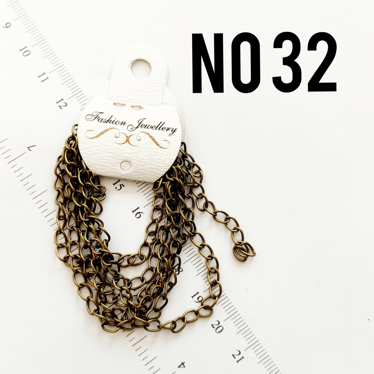 No : 032 Antik Yeşil Renk Uzatma Zinciri 3.5 * 3.5 mm