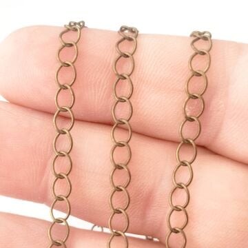 No : 032 Antik Renk Kaynaklı Uzatma Zinciri 3,5x5 mm