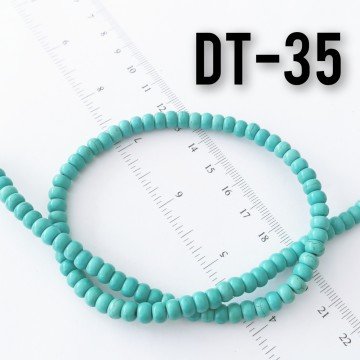 DT-035 İmitasyon Basık Turkuaz Taşı 6 x 4 mm