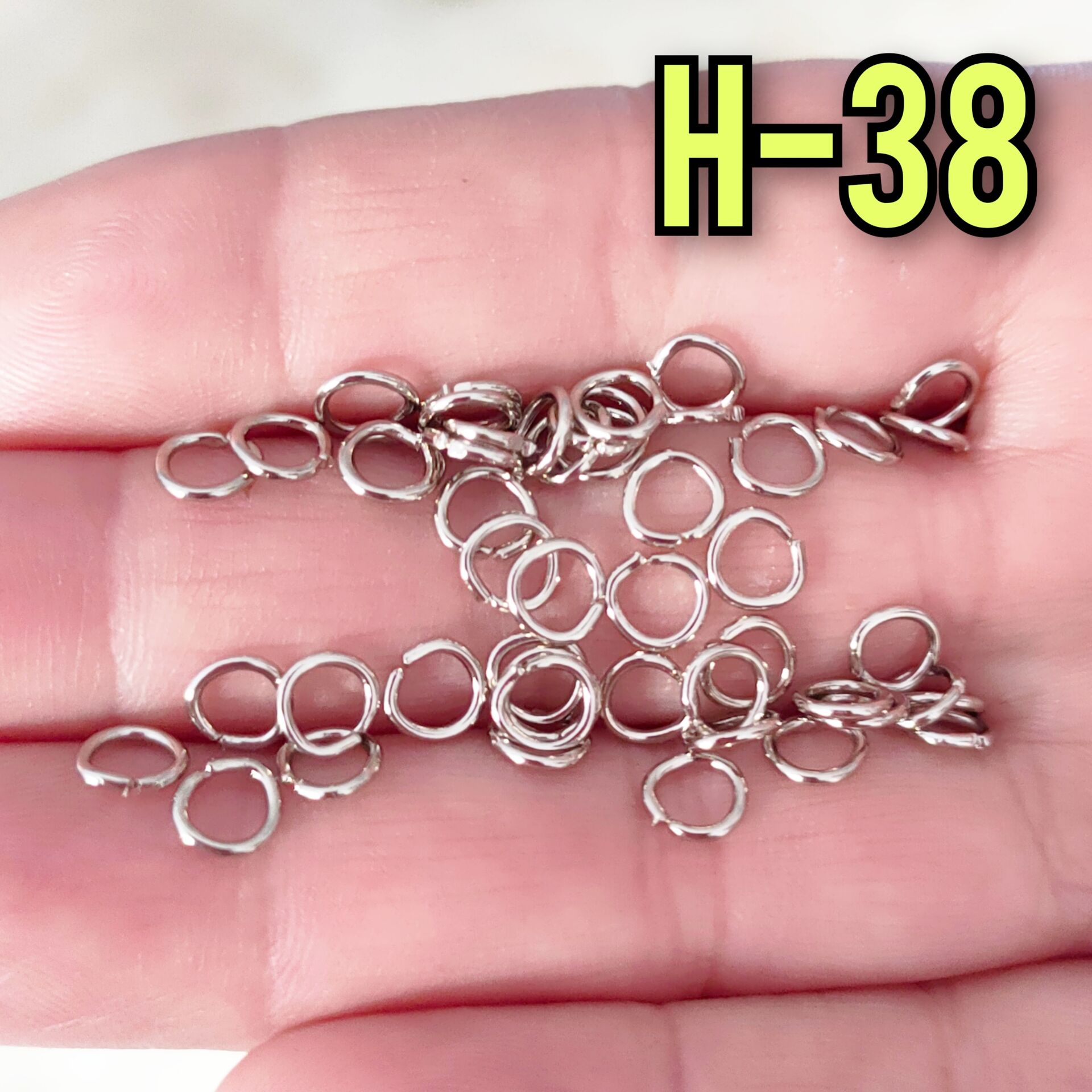 H-38 Gümüş Renk Pirinç Halka - 5 mm - 5 Gr