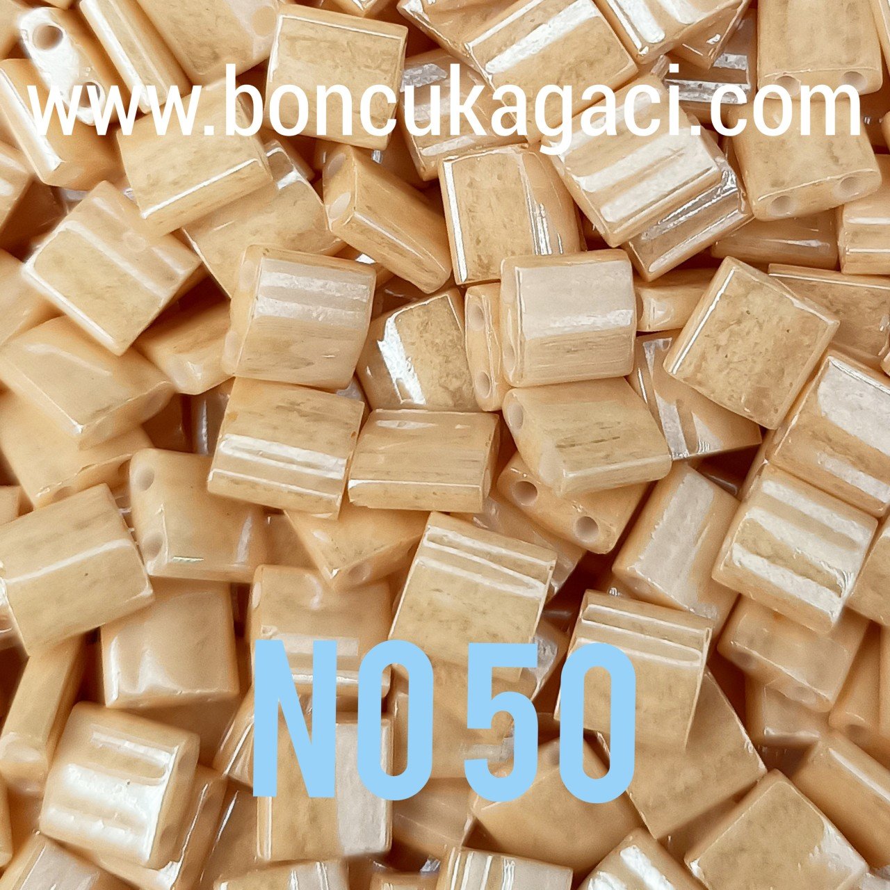 No: 50 Miyuki Boncuk , MİYUKİ TİLA  BONCUK TL593 Koyu Krem 5 gr