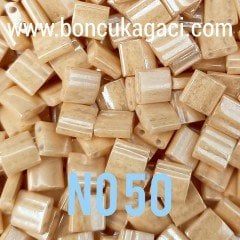 No: 50 Miyuki Boncuk , MİYUKİ TİLA  BONCUK TL593 Koyu Krem 5 gr