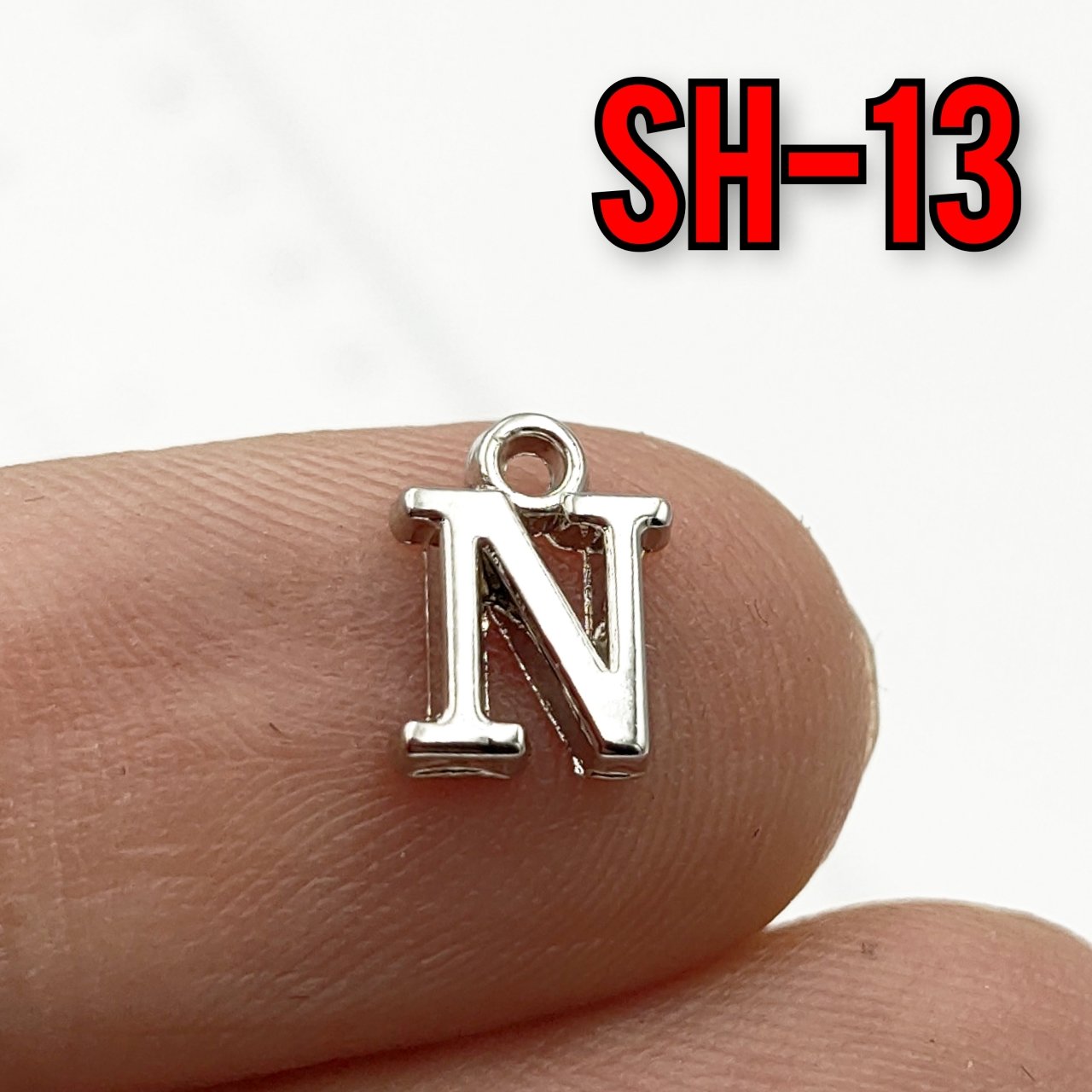 SH-13 Rodyum Kaplama N Harf Sallantı