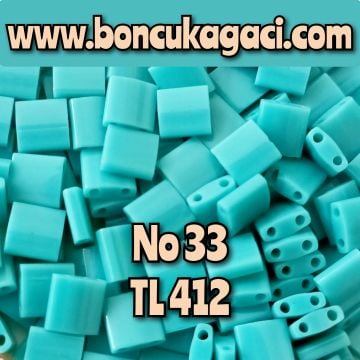 No: 33 Miyuki Boncuk , MİYUKİ TİLA  BONCUK TL412 turkuaz 5 gr
