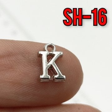 SH-16 Rodyum Kaplama K Harf Sallantı