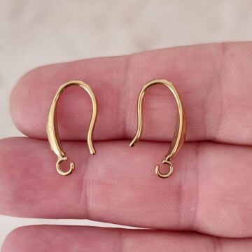 ÇLK-10 A Kalite Kaplama Altın Renk 316 L Cerrahi Çelik Olta Tipi Küpe Kancası