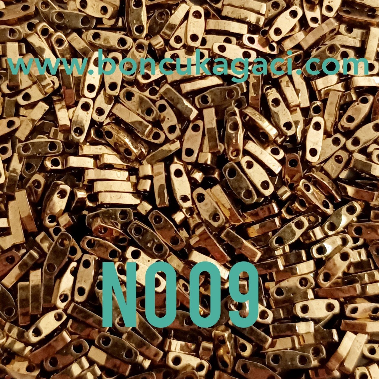 No: 09 Miyuki Quarter Tila , Çeyrek Tila Boncuk QTL457 Parlak Bakır 5 gr