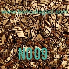 No: 09 Miyuki Quarter Tila , Çeyrek Tila Boncuk QTL457 Parlak Bakır 5 gr