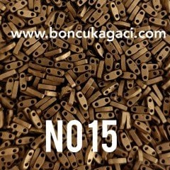 No: 15 Miyuki Quarter Tila , Çeyrek Tila Boncuk QTL2006 Mat Bakır 5 gr