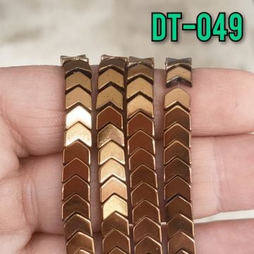 DT-049 Çavuş Hematit Parlak Bakır Doğaltaş 6 x 3 mm