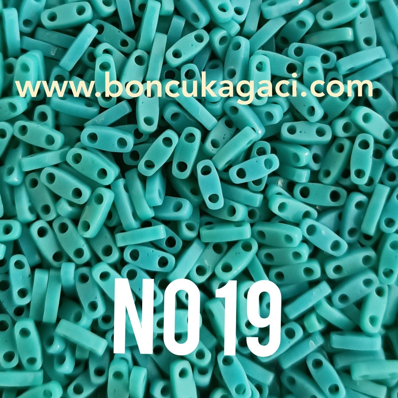 No: 19 Miyuki Quarter Tila , Çeyrek Tila Boncuk QTL412 Opak Turkuaz 5 gr