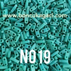 No: 19 Miyuki Quarter Tila , Çeyrek Tila Boncuk QTL412 Opak Turkuaz 5 gr