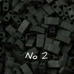 NO:02 Miyuki Half-Tila , Half Tila Boncuk HTL-401F  mat siyah 5 gr