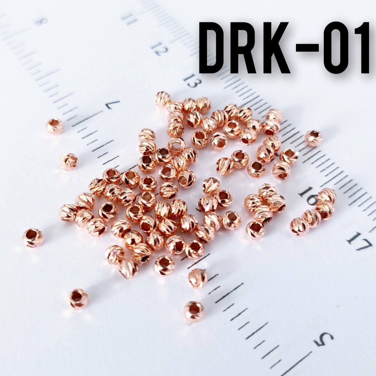 DRK-01 Rose Kaplama Dorika Boncuk 3 mm
