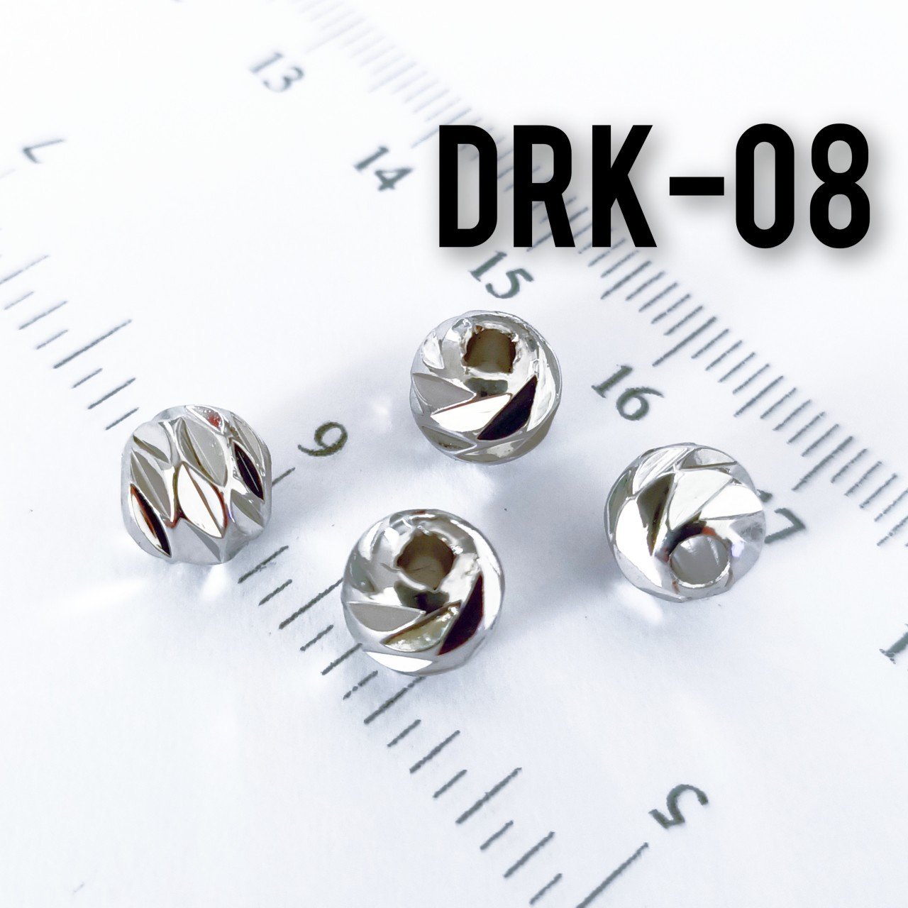 DRK-08 Rodyum Kaplama Dorika Boncuk 8 mm