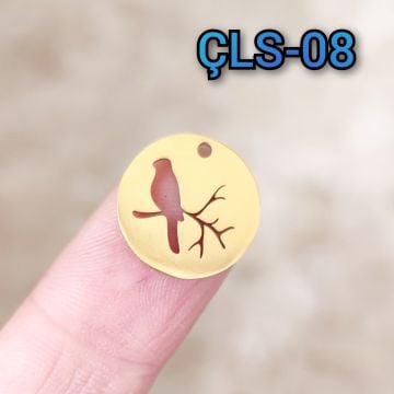ÇLS-08 Altın Renk 304 Çelik Kuş Sallantı - Kolye Ucu