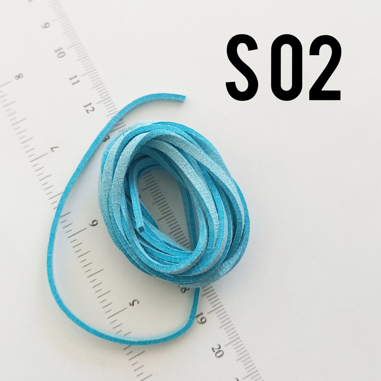 S02 Açık Turkuaz Mavi Süet ip