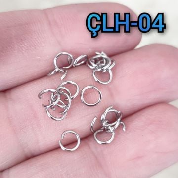 ÇLH-04 A Kalite Gümüş  Renk 316L Cerrahi Çelik Halka 5 mm