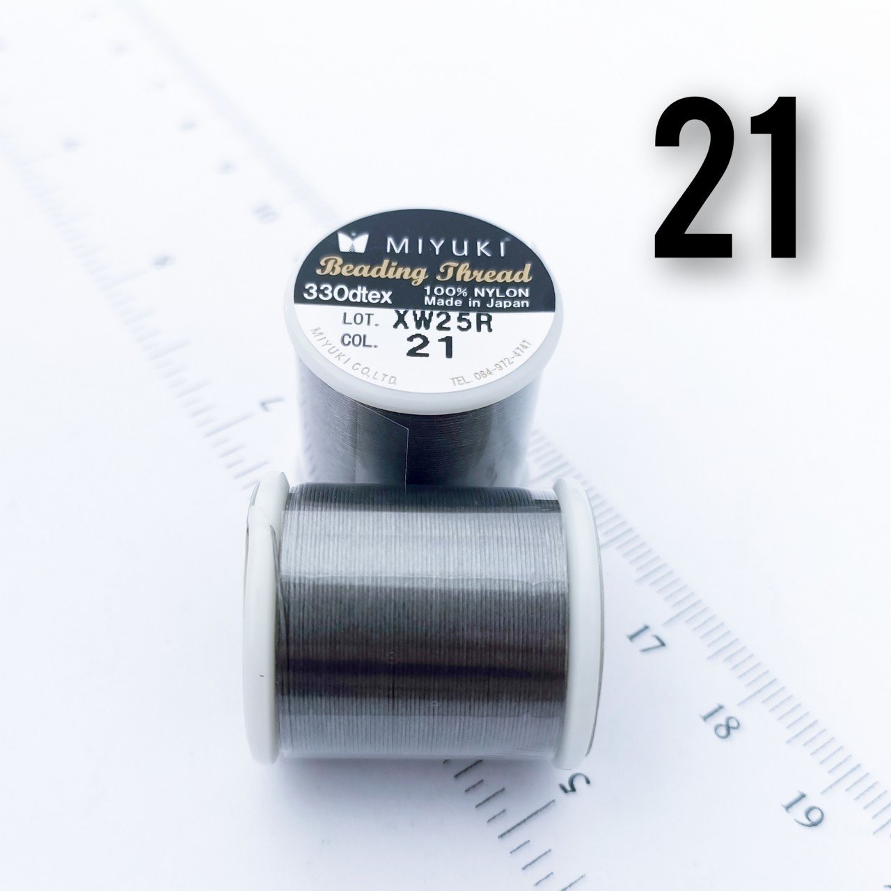 Miyuki Boncuk İpi - 50 metre - No:21 Antrasit