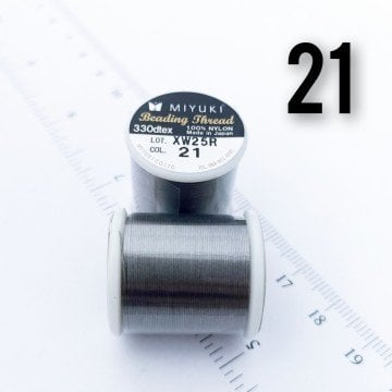 Miyuki Boncuk İpi - 50 metre - No:21 Antrasit