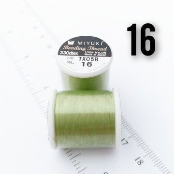 Miyuki Boncuk İpi - 50 metre - No:16 Açık Yeşil (Yüksek Dayanıklı İnce Takı İpi)
