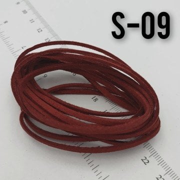 S09 Koyu Kırmızı Süet ip