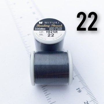 Miyuki Boncuk İpi - 50 metre - No:22 Koyu Antrasit (Yüksek Dayanıklı İnce Takı İpi)