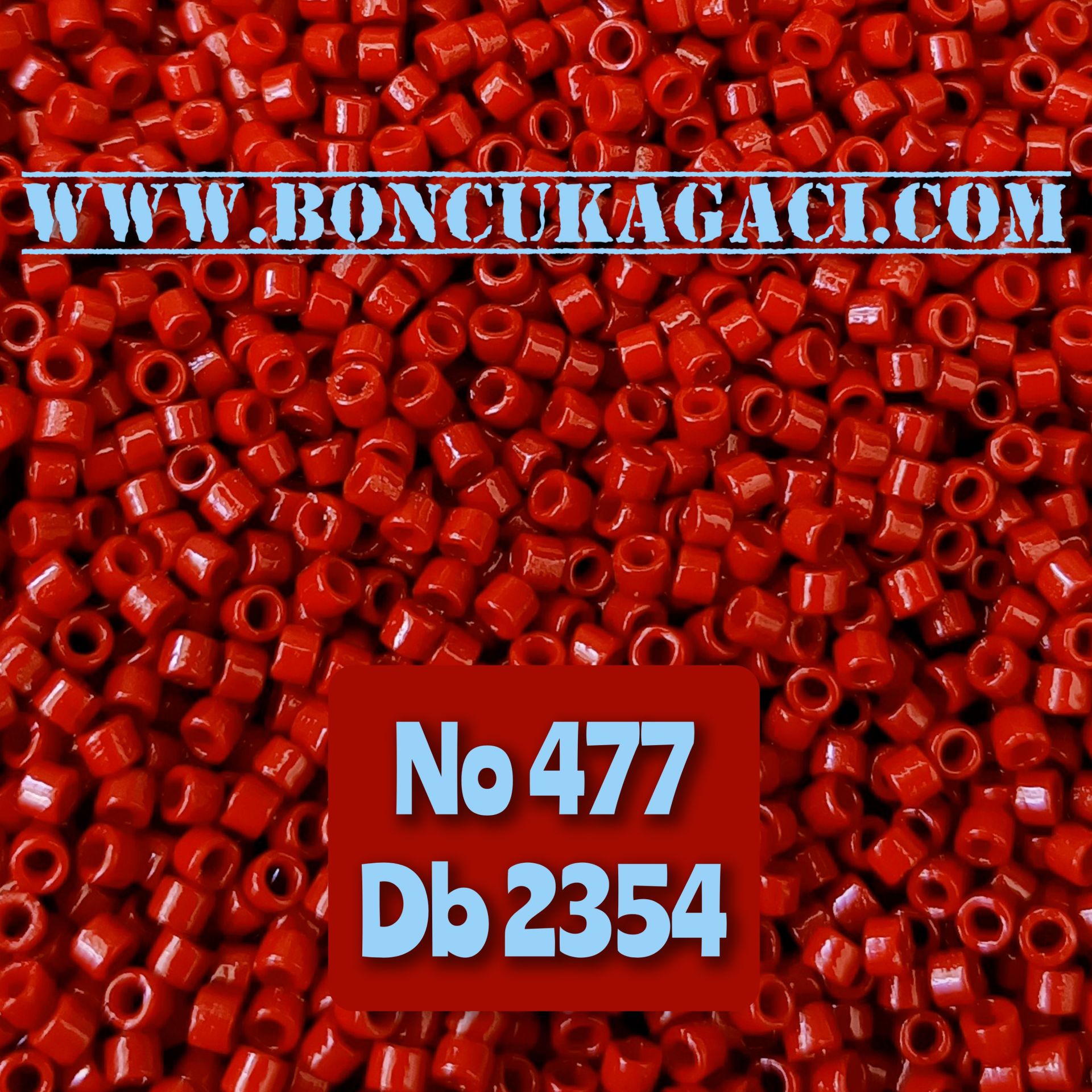 NO:477 (eski no 1005) Miyuki Delica , Miyuki Boncuk 11/0 DB2354 Lal kırmızı
