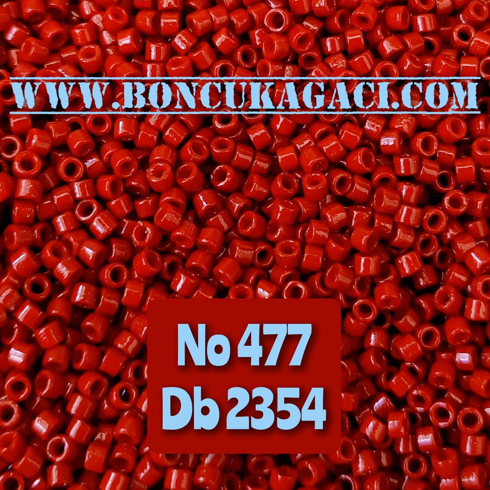 NO:477 (eski no 1005) Miyuki Delica , Miyuki Boncuk 11/0 DB2354 Lal kırmızı