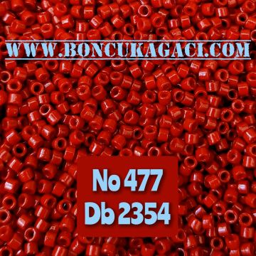 NO:477 (eski no 1005) Miyuki Delica , Miyuki Boncuk 11/0 DB2354 Lal kırmızı