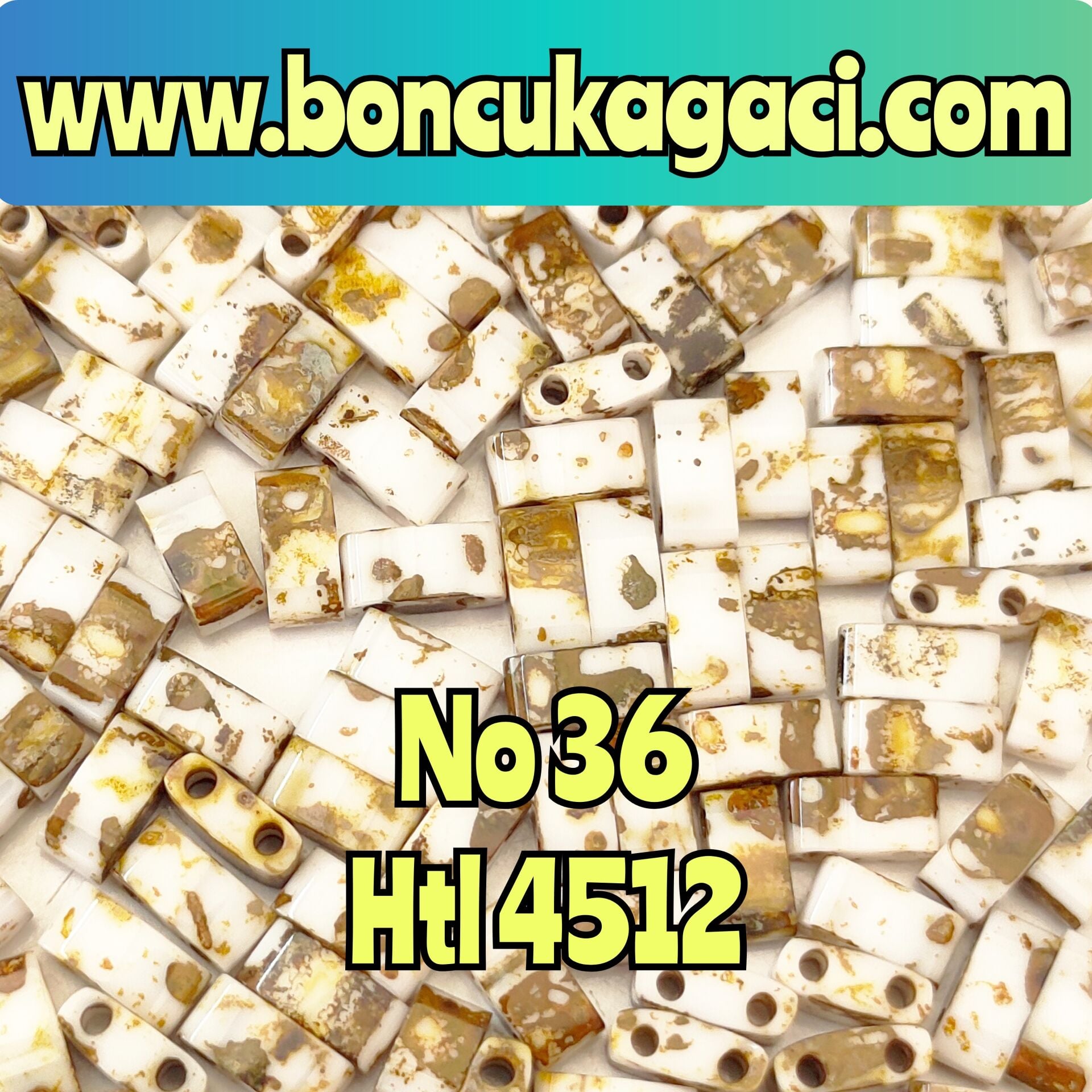 NO:36 Miyuki Half-Tila , Half Tila Boncuk HTL-4512  5 gr