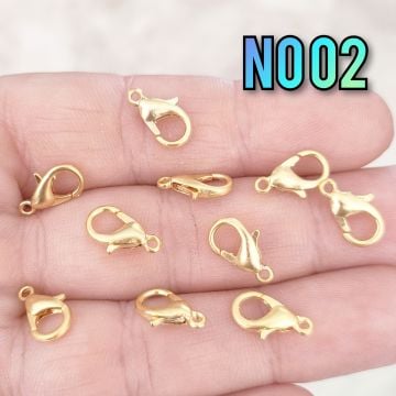 No : 02 Papağan - 24 Ayar Mat Altın Kaplama - 12 mm (502) - 10 adet