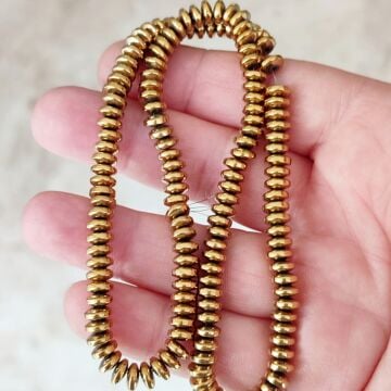 DT-058 Disk Hematit Çelik Gold Renk (Koyu Altın) 6 x 2.5 mm