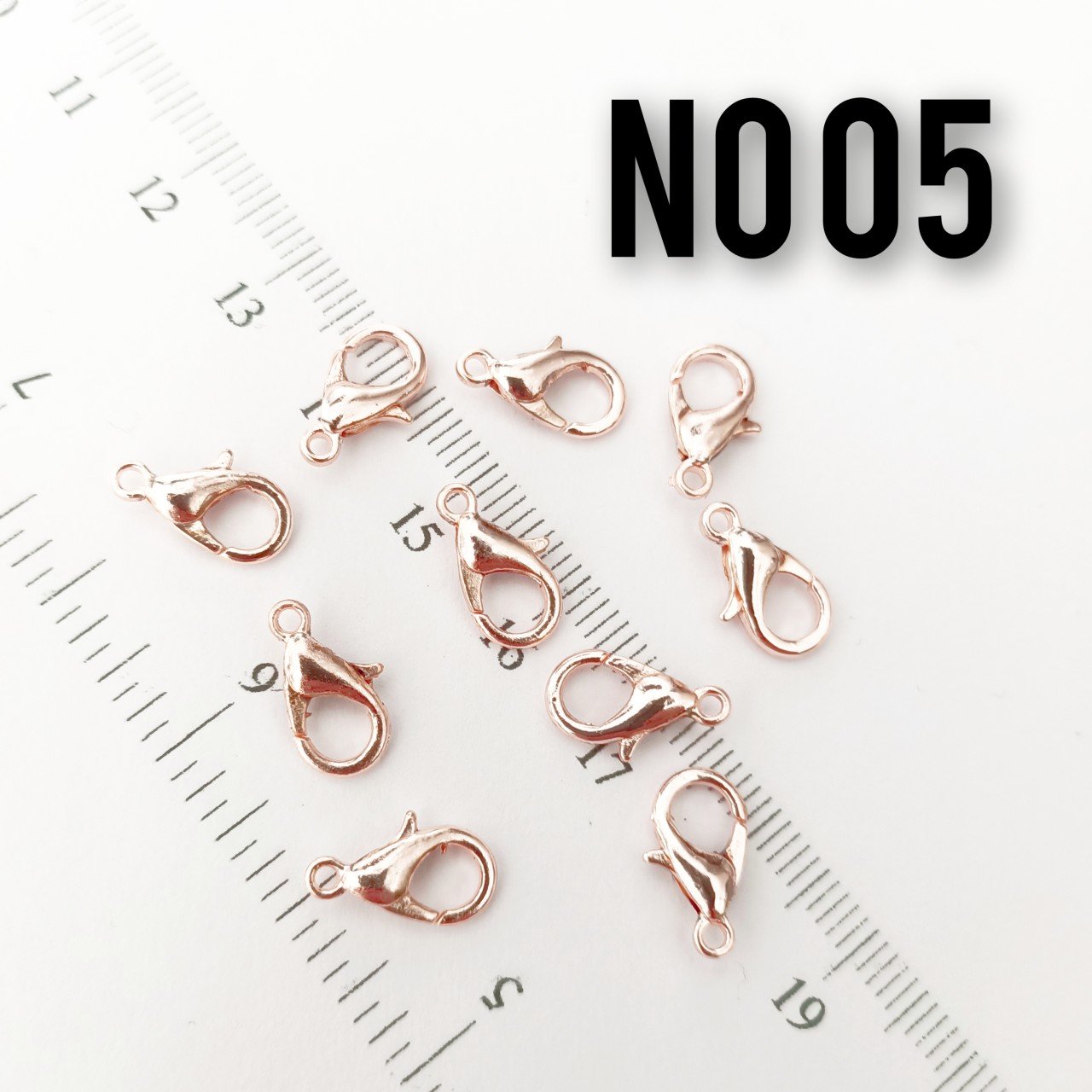 No : 05 Papağan - Rose Altın Kaplama - 12 mm (502) - 10 adet