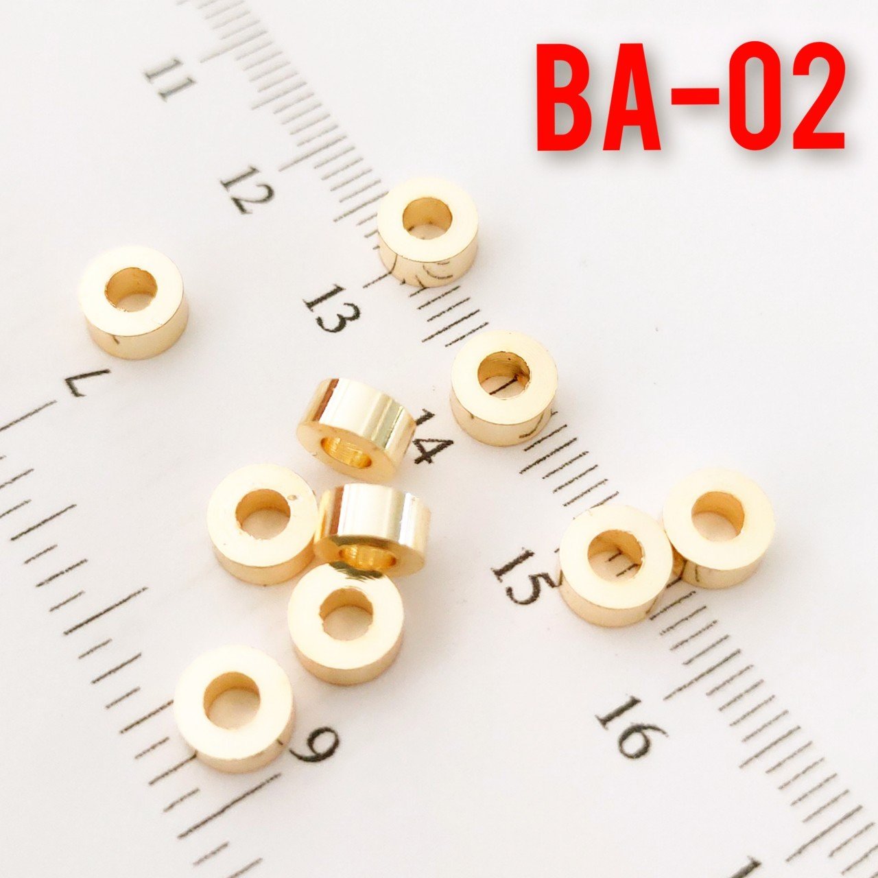 BA 02 Altın Kaplama 6 mm Boncuk Arası