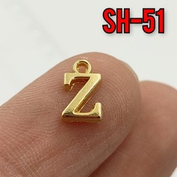 SH-51 24 Ayar Altın Kaplama Z Harf Sallantı