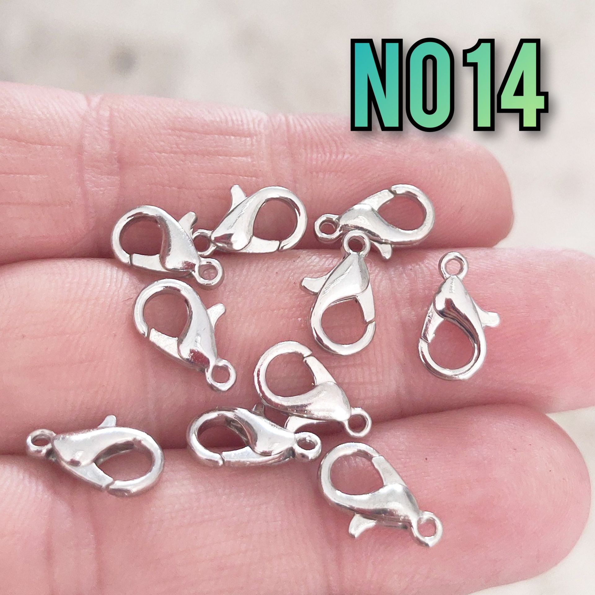 No : 14 Papağan - Nikel Rengi - 12 mm (502) - 10 adet