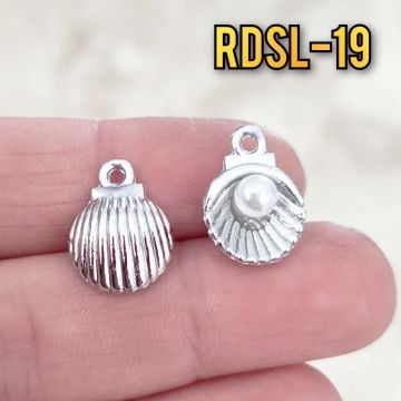RDSL-19 Rodyum Kaplama İncili İstiridye Sallantı 15*12 mm