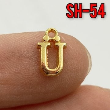SH-54 24 Ayar Altın Kaplama Ü Harf Sallantı