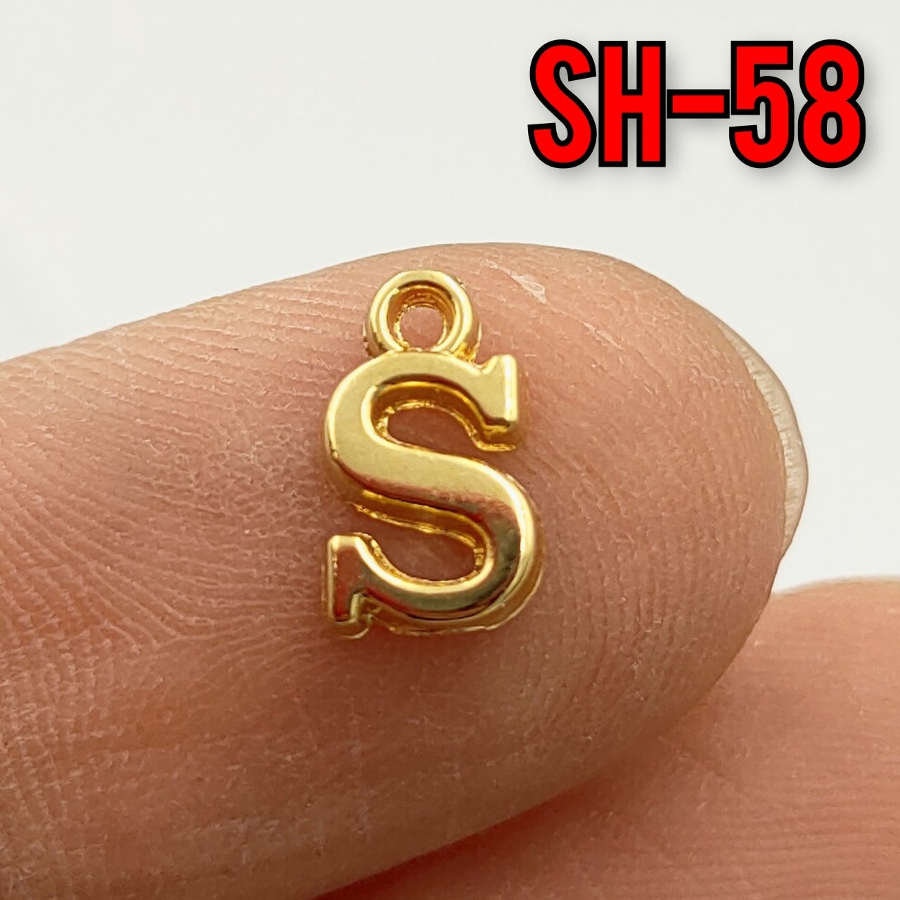 SH-58 24 Ayar Altın Kaplama S Harf Sallantı