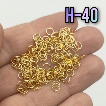 H-40 Lak Altın Kaplama Miyuki Halkası - 4 mm - 4 gr