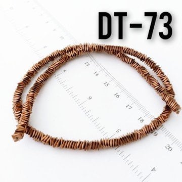 DT-073 Eğri Kesim Kare Pul Hematit Bakır Renk 4 x 1 mm
