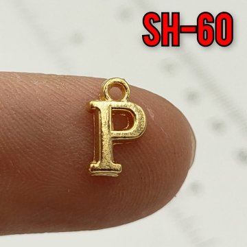 SH-60 24 Ayar Altın Kaplama P Harf Sallantı