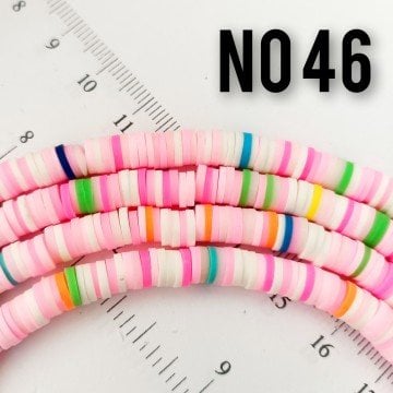 No : 46 Soft Mix Pembe Hamur Boncuk
