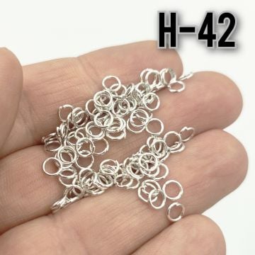 H-42 Rodyum Kaplama Takı Halka - 4 mm - 5 gr