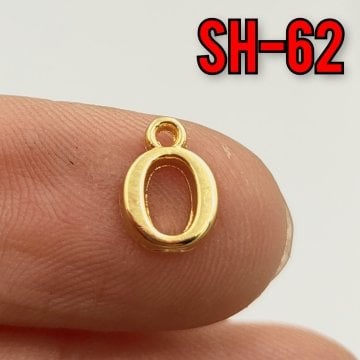 SH-62 24 Ayar Altın Kaplama O Harf Sallantı