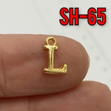 SH-65 24 Ayar Altın Kaplama L Harf Sallantı