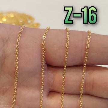 No : 016 24 Ayar Parlak Altın Kaplama Pirinç Miyuki Zinciri